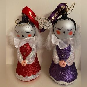 Waterford sugar plum snow angels ornaments.